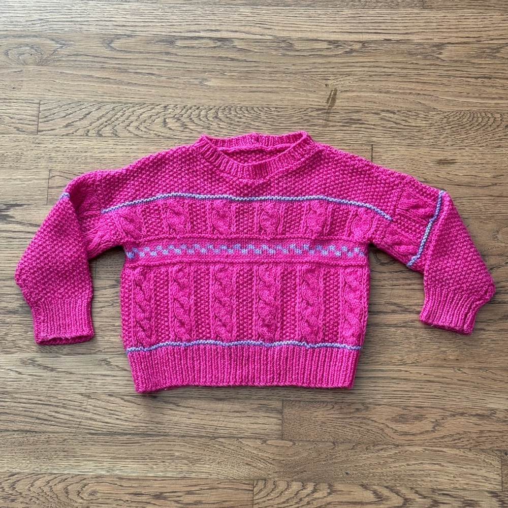 Hand Knit Vintage Toddler Sweater